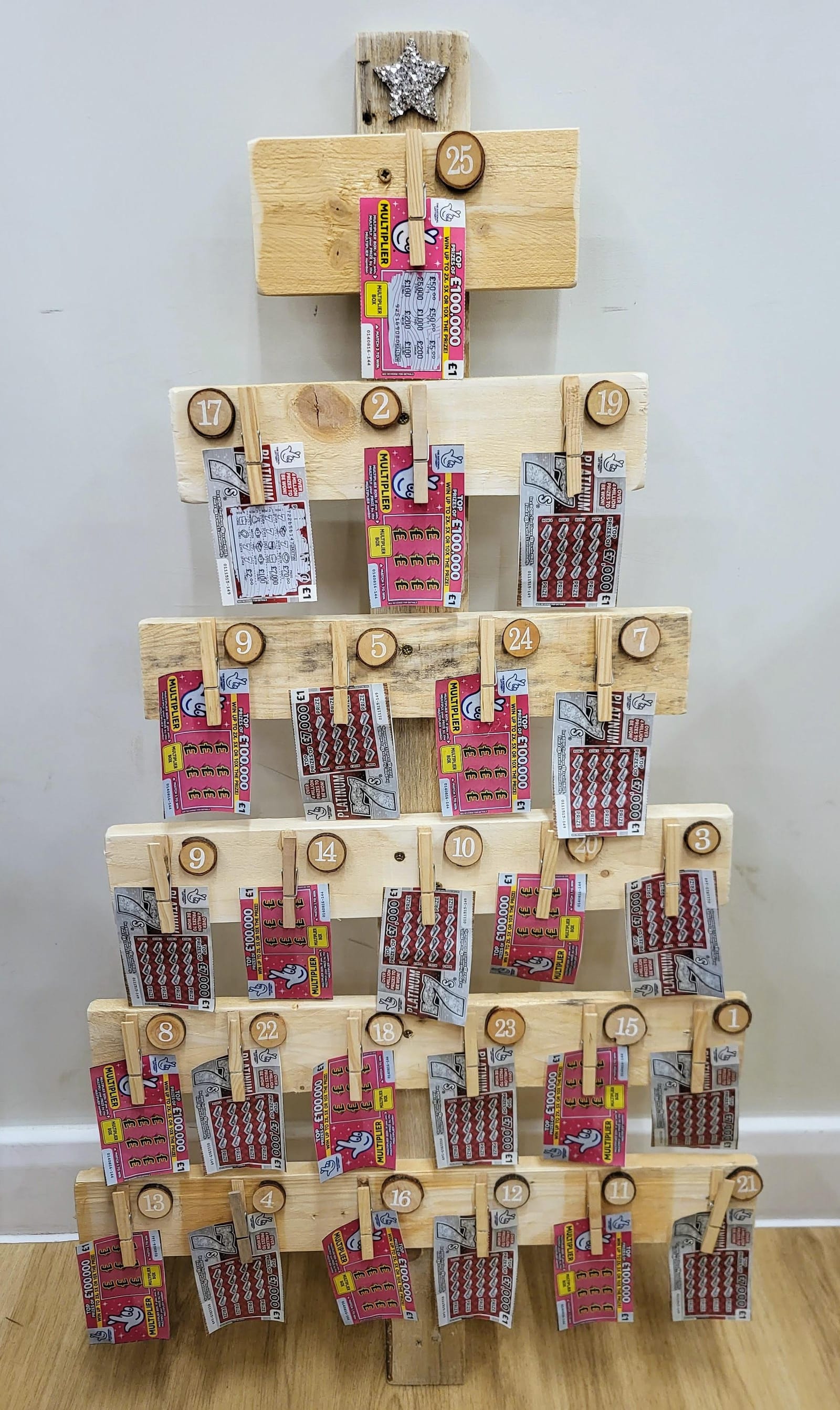 Lottery Ticket Advent Tree